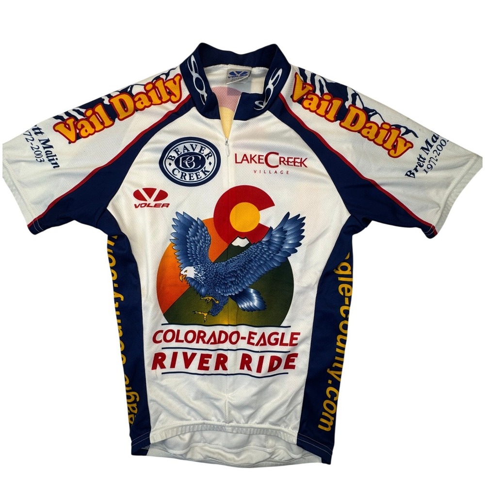 Voler‎ Cycling Jersey Mens Small White Colorado Eagle River Ride S03055 USA